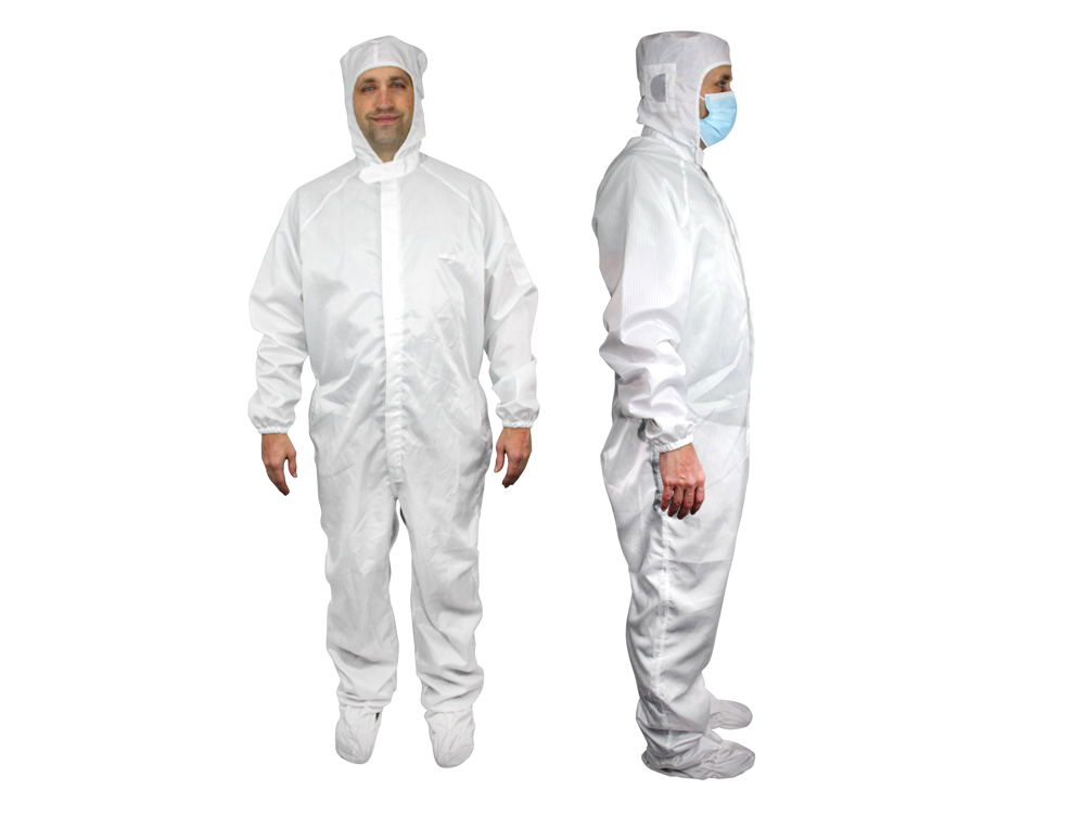 Keystone Safety Hooded Tyvek Coverall Suit with Elastic Wrists and Ankles